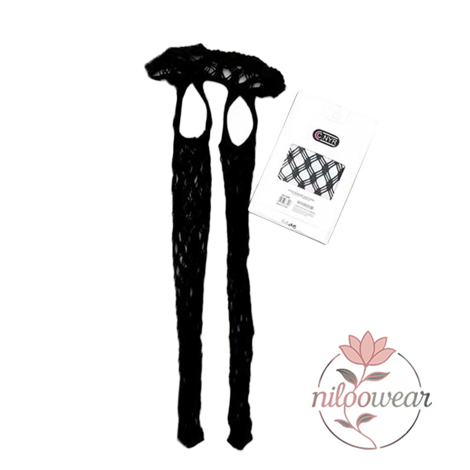 جوراب شلواری توری فاق باز