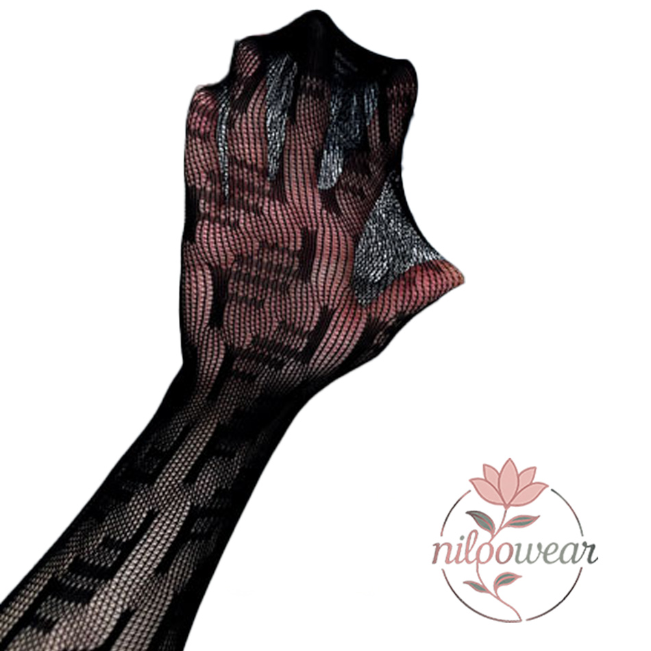 جوراب شلواری توری طرحدار