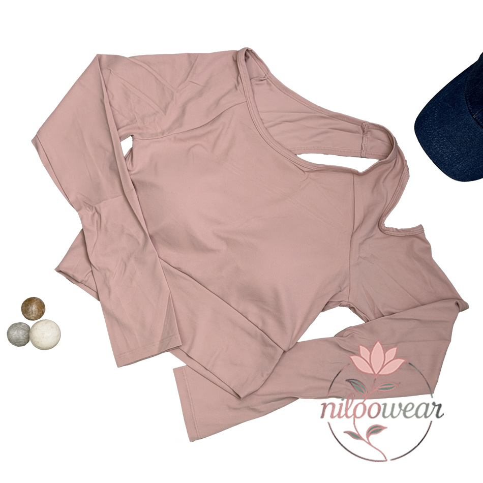 کراپ آستین دار فینگردار ورزشی